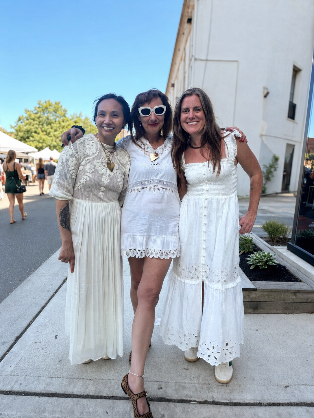 Marichelle Hills, Nancy Cook and Maggie Marotta at Baker Street Flea